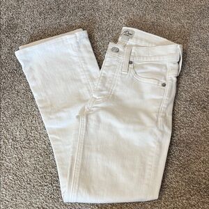 J.CREW DENIM SKINNY KICK FLARE WHITE JEANS SIZE 23